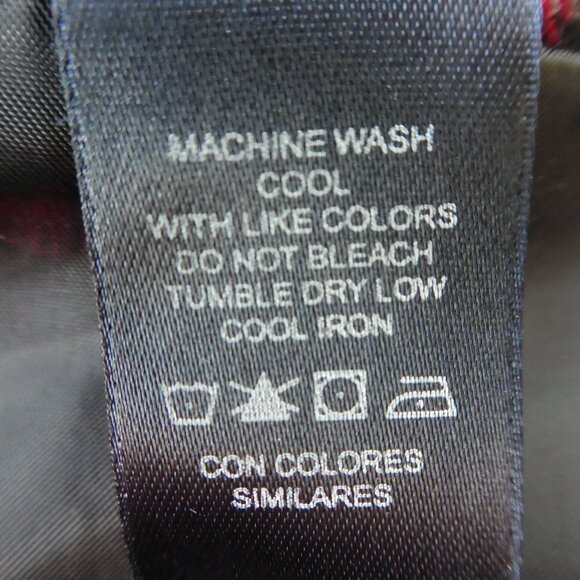 Crazy Horse Liz Claiborne Red Plaid Maxi Skirt Lined Faux Wrap Back Zip 12 - Picture 10 of 10